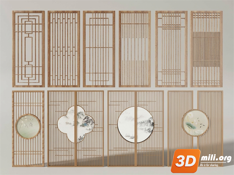 Folding screen Skp Files 